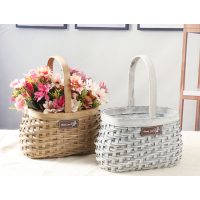 Water cedar wicker home office crafts flower basket holiday flower basket storage basket hand-woven