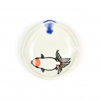 Handmade Doodle Little Goldfish Pottery Plate